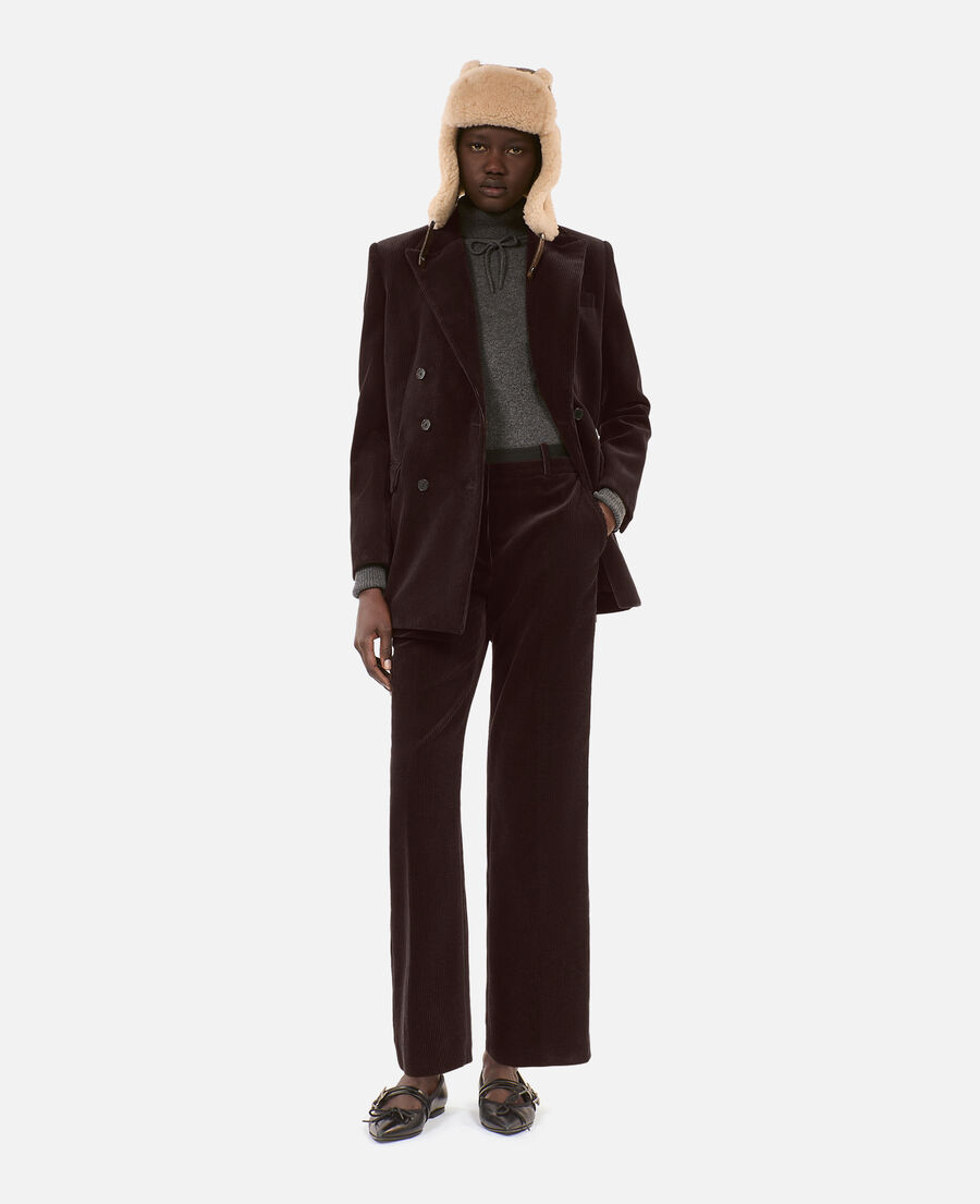 The Kooples MIXTE BROWN chapka en peau lainée marron