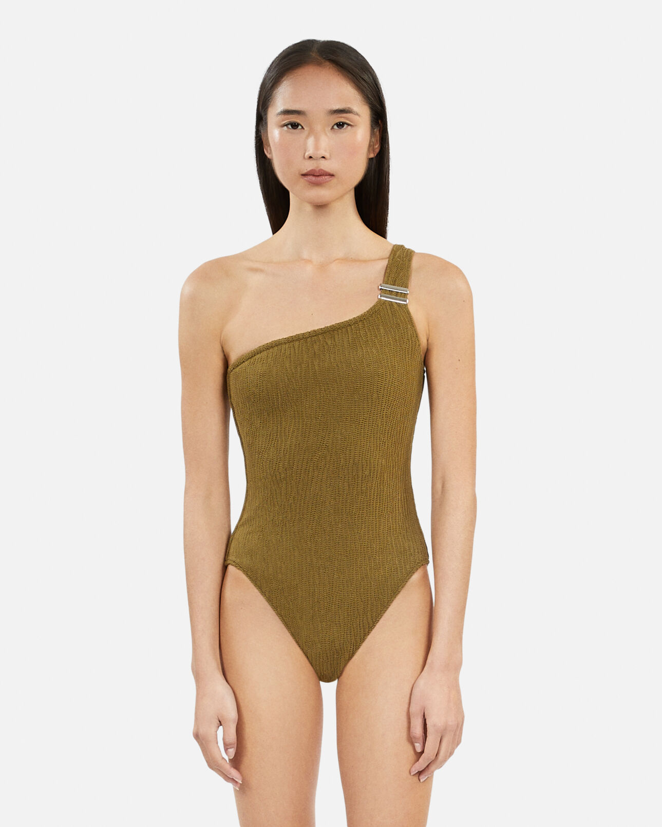 The Kooples FEMME KAKI maillot de bain the kooples x luz une pièce asymétrique kaki