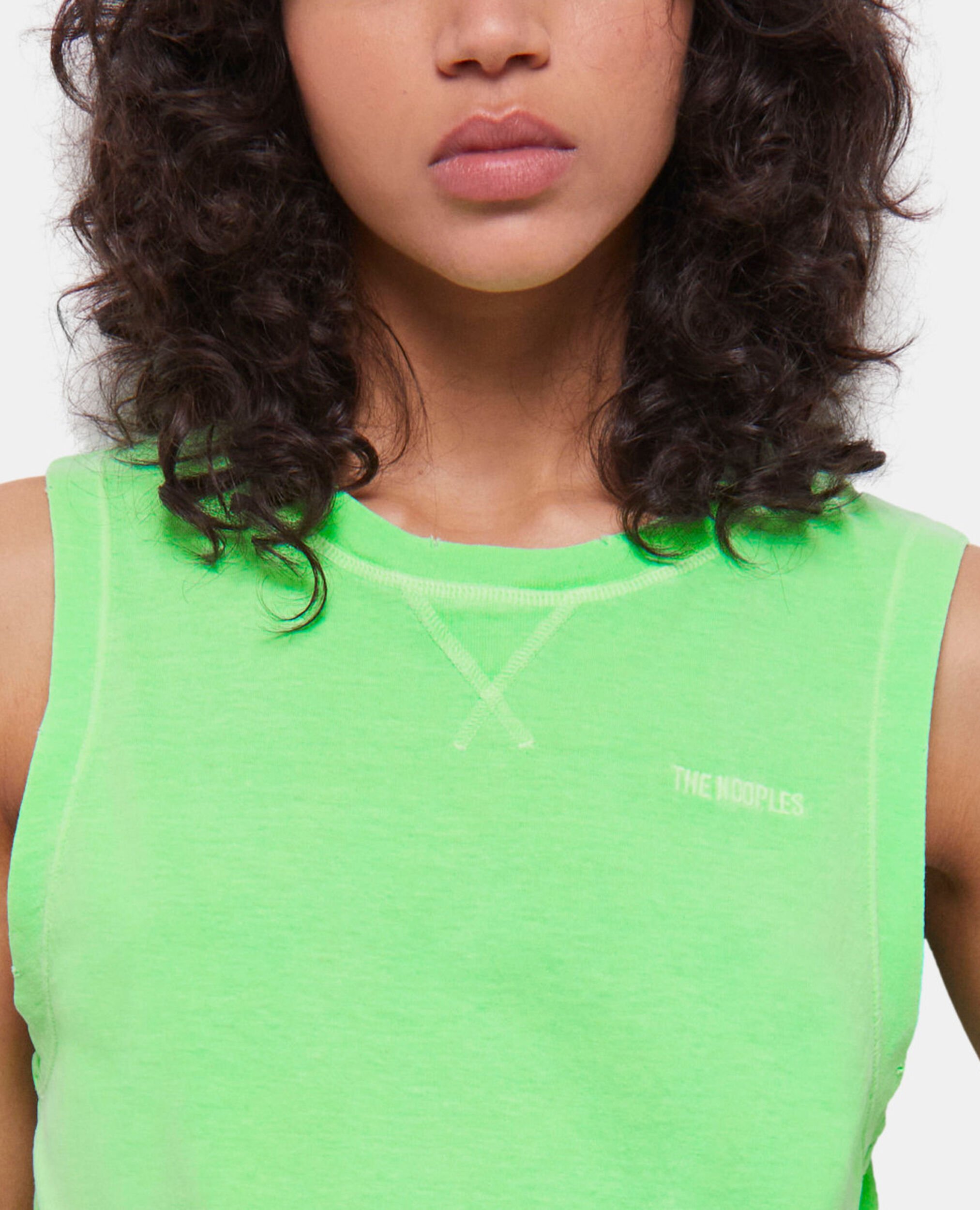 Neongrünes T-Shirt Damen mit Logo, VERT FLUO, hi-res image number null