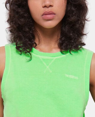 The Kooples DAMEN VERT FLUO neongrünes t-shirt damen mit logo
