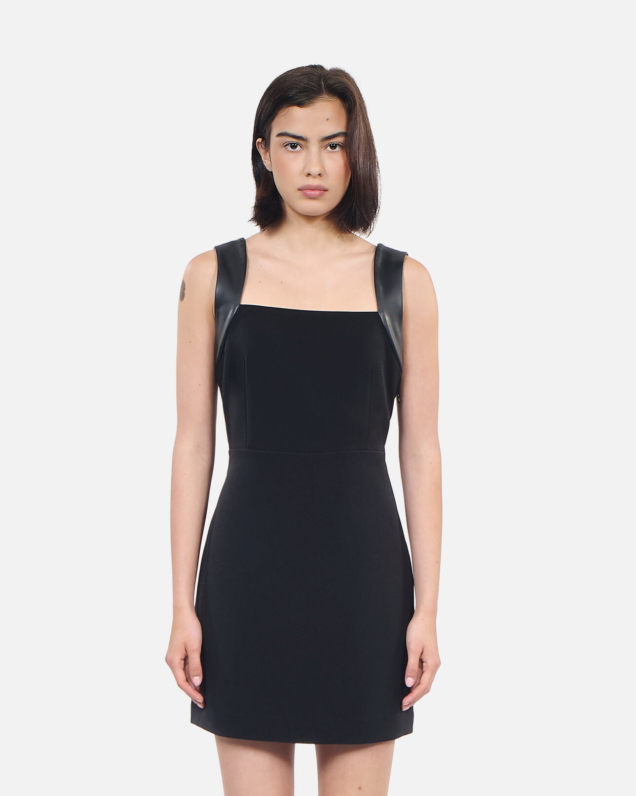 The Kooples WOMEN BLACK short black dress with bow back