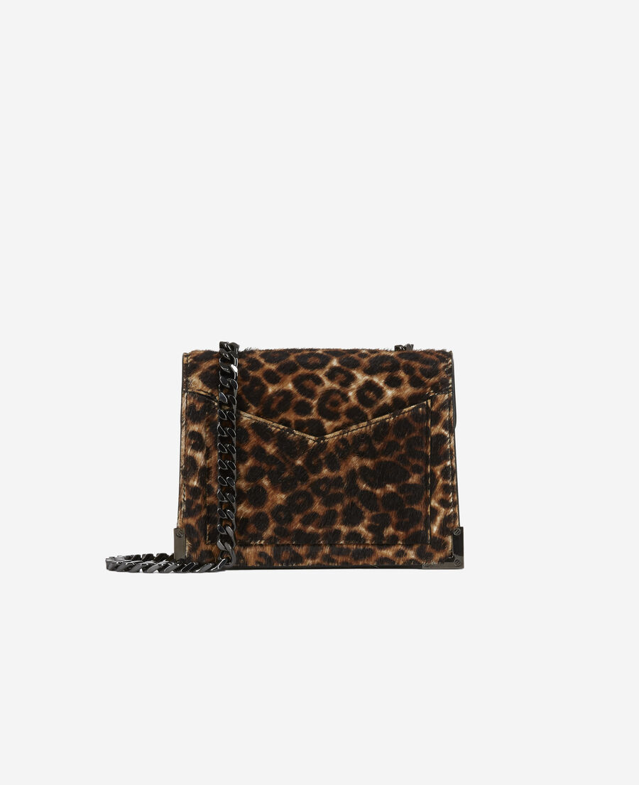 nano emily bag in leopard print leather