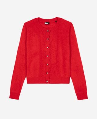 The Kooples FEMME TANGO RED cardigan en cachemire rouge
