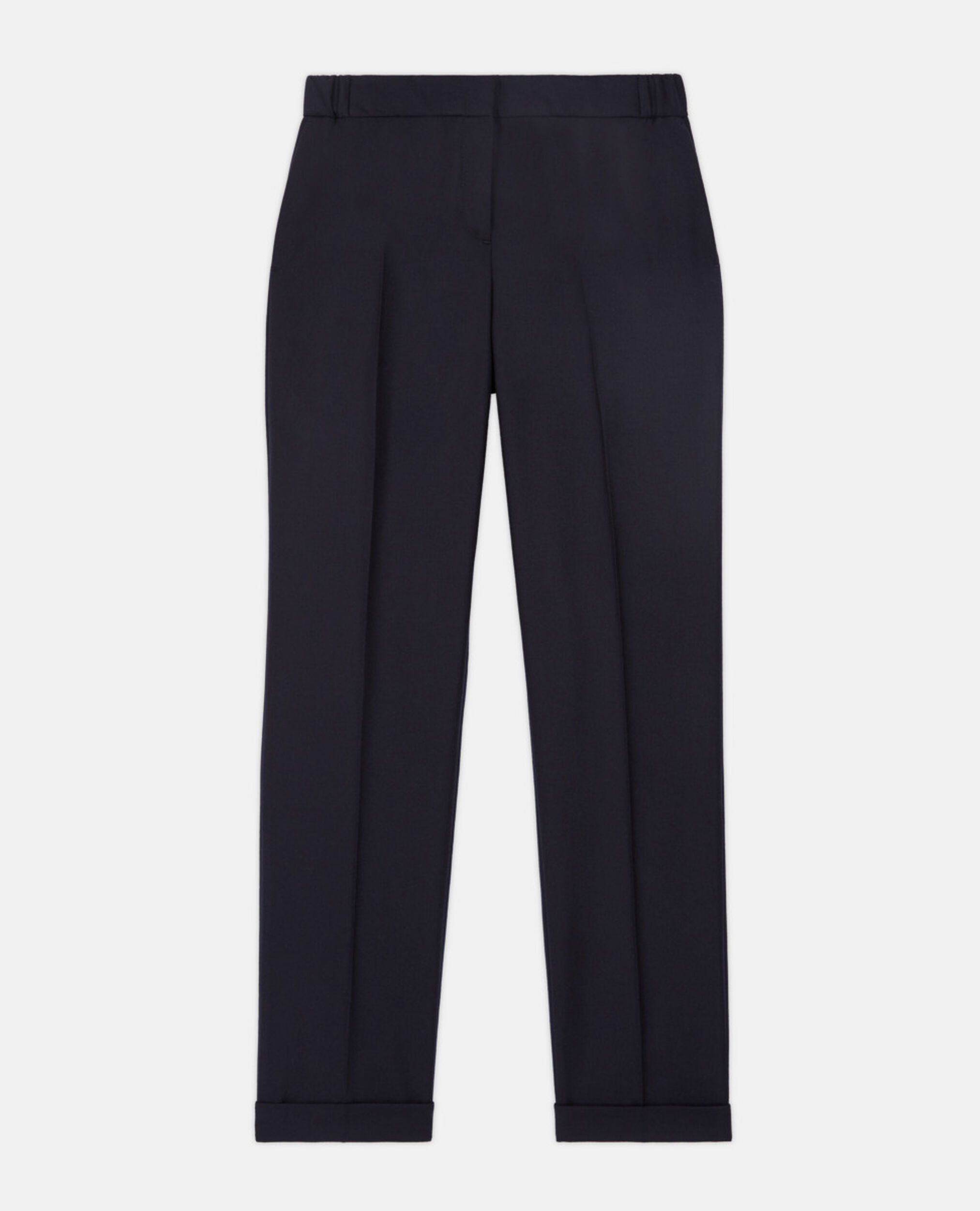 Pantalon de costume en laine bleu, NAVY, hi-res image number null