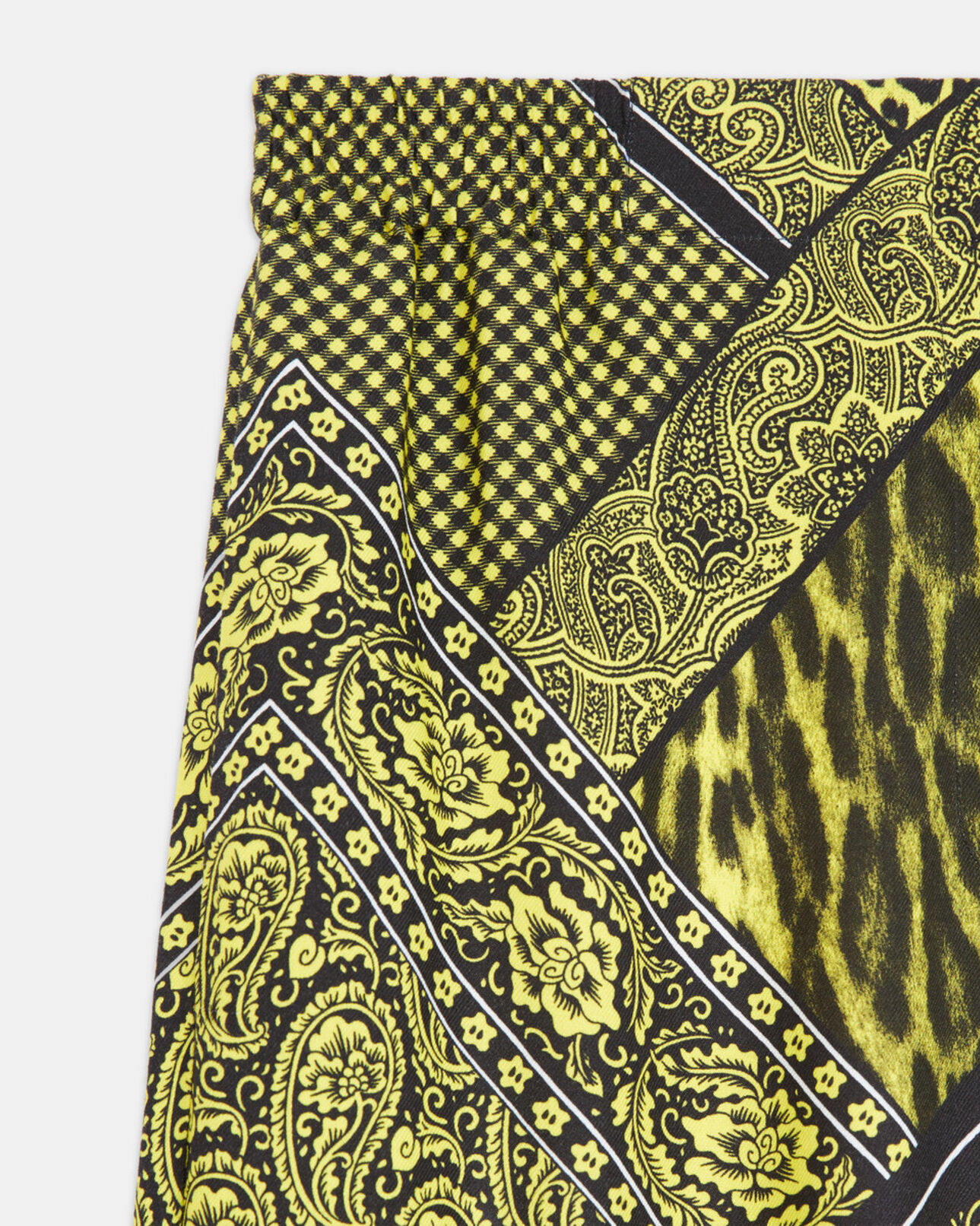 The Kooples WOMEN BLACK / YELLOW straight printed pants