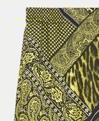 The Kooples FEMME BLACK / YELLOW pantalon droit imprimé