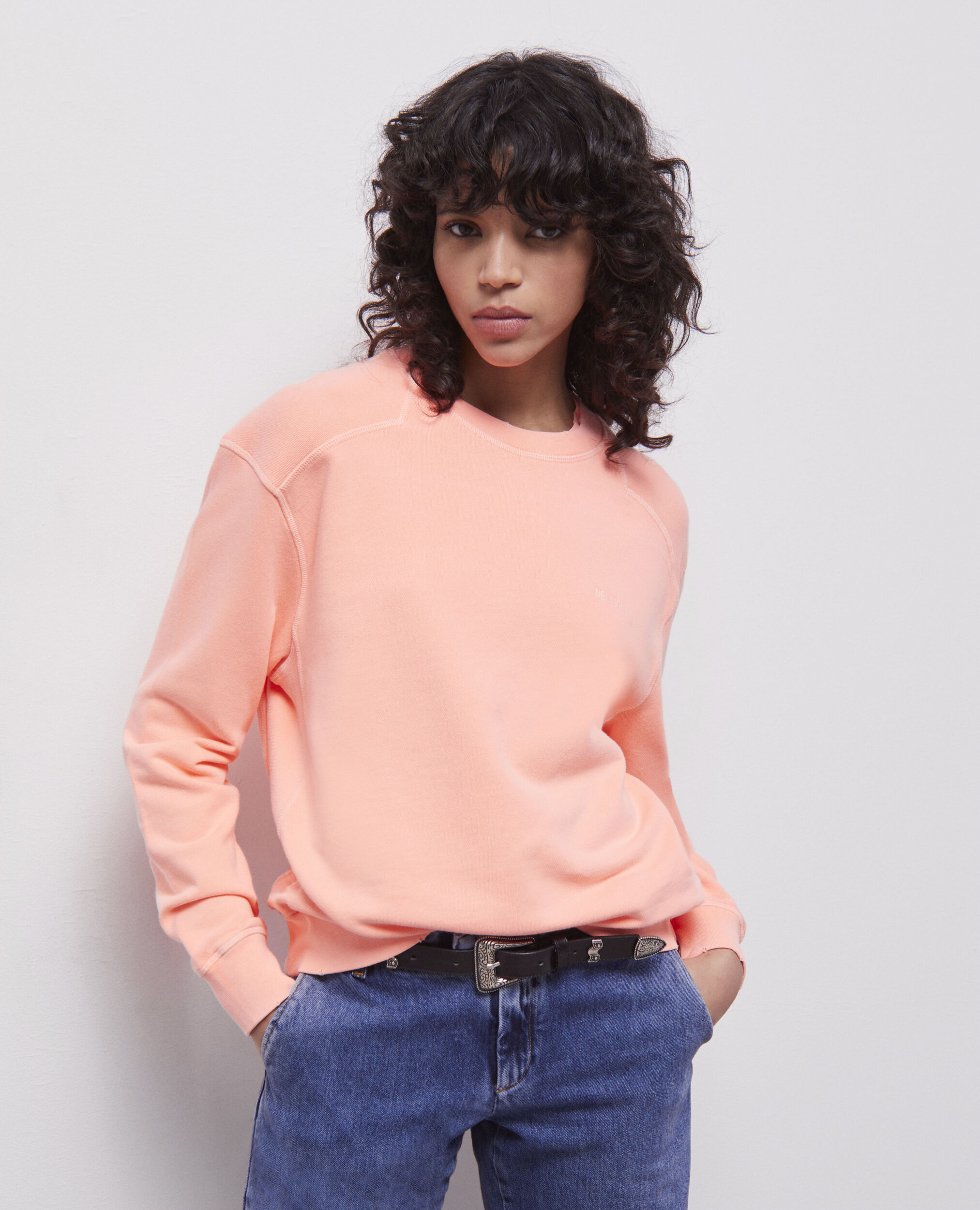 Crewneck orange top