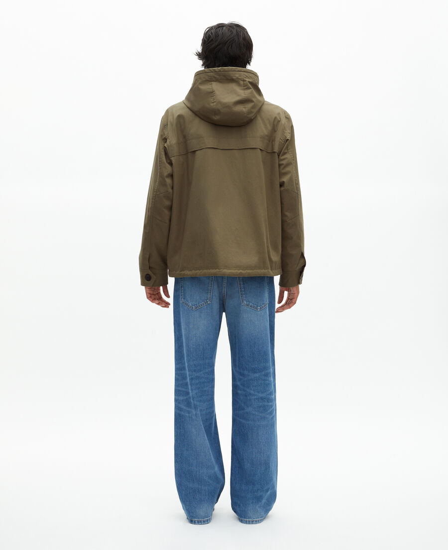 The Kooples HOMME KAKI parka courte à capuche kaki