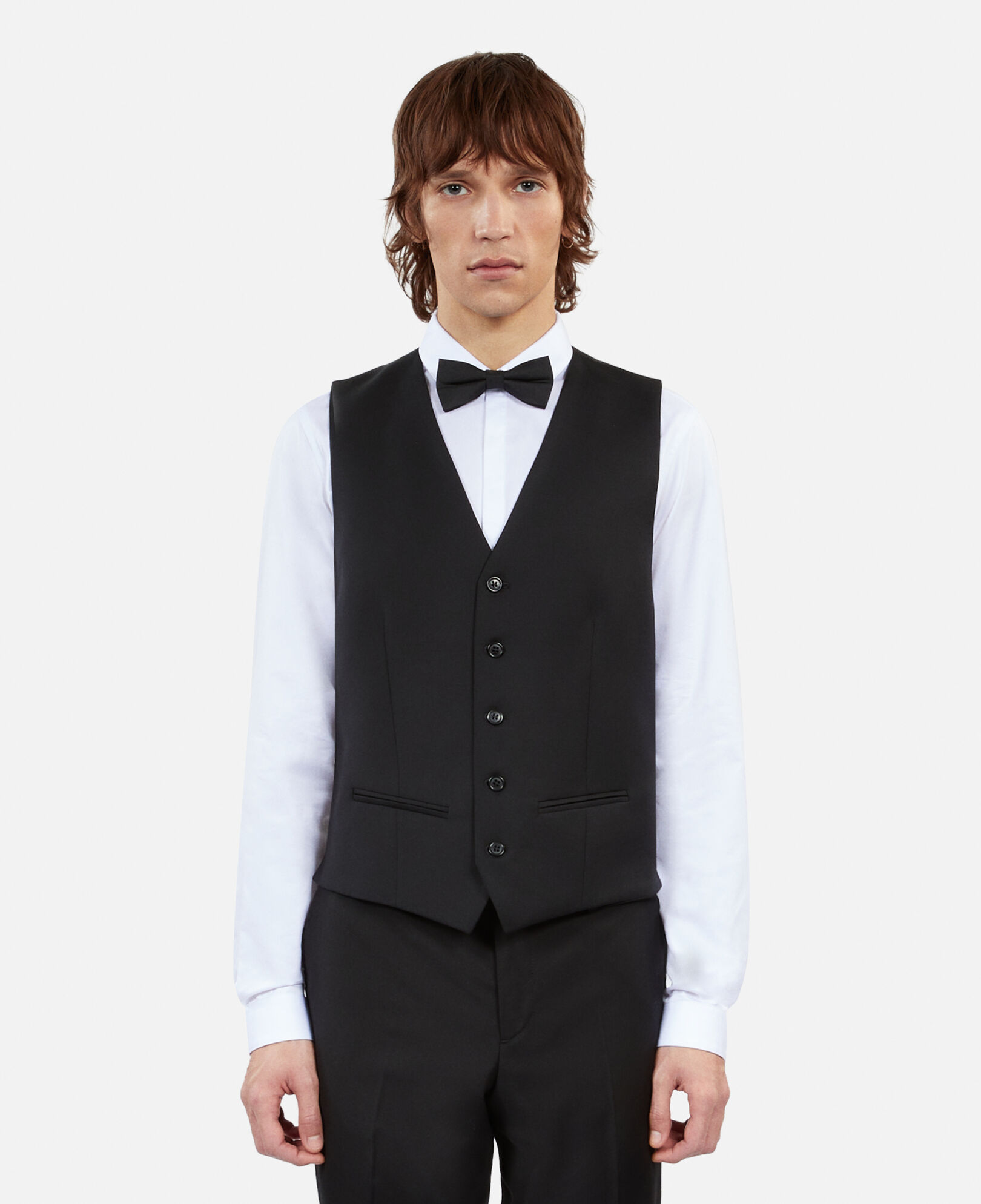 The Kooples MEN BLACK black silk bow tie