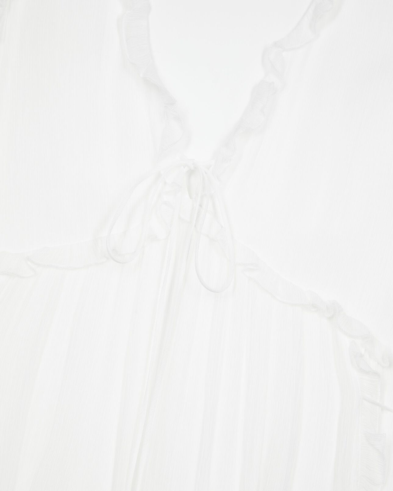 The Kooples FEMME ECRU robe courte avec volants écru