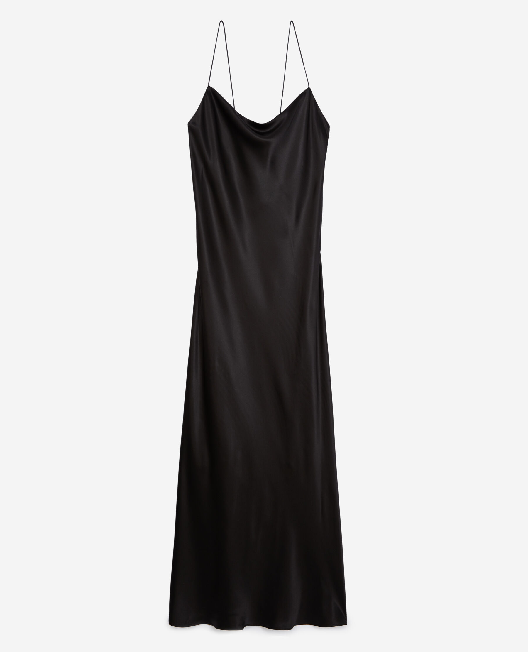Robe longue noire fine bretelle sales