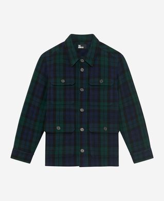 The Kooples HERREN GREEN / BLACK dunkelgr&uuml;nes tartan-&uuml;berhemd