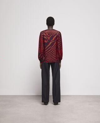 The Kooples MUJER BLACK - RED blusa estampada roja