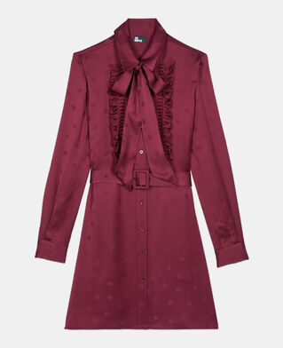 The Kooples F BURGUNDY burgundy jacquard short dress