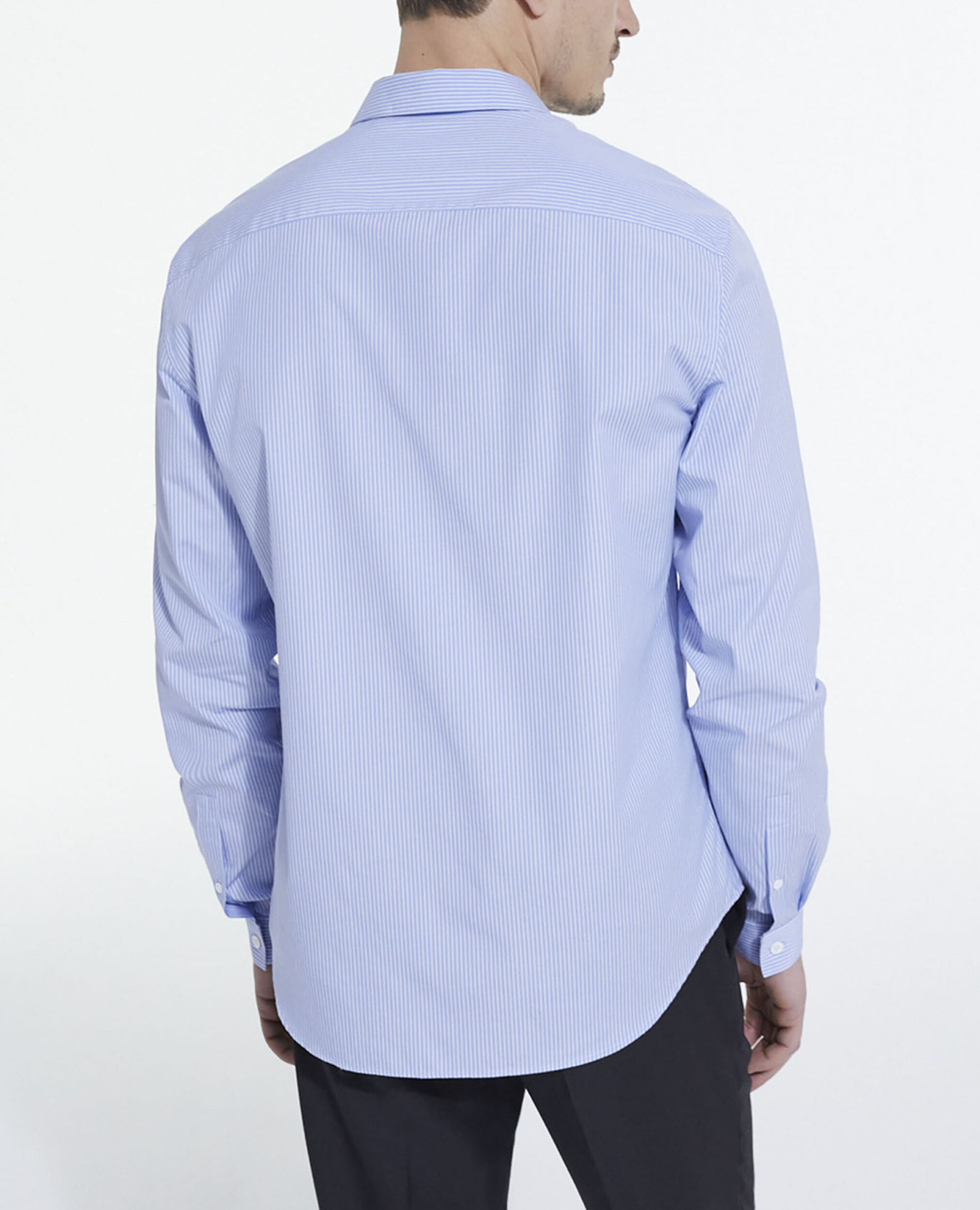 Striped shirt with classic collar, WHITE / SKY BLUE, hi-res image number null