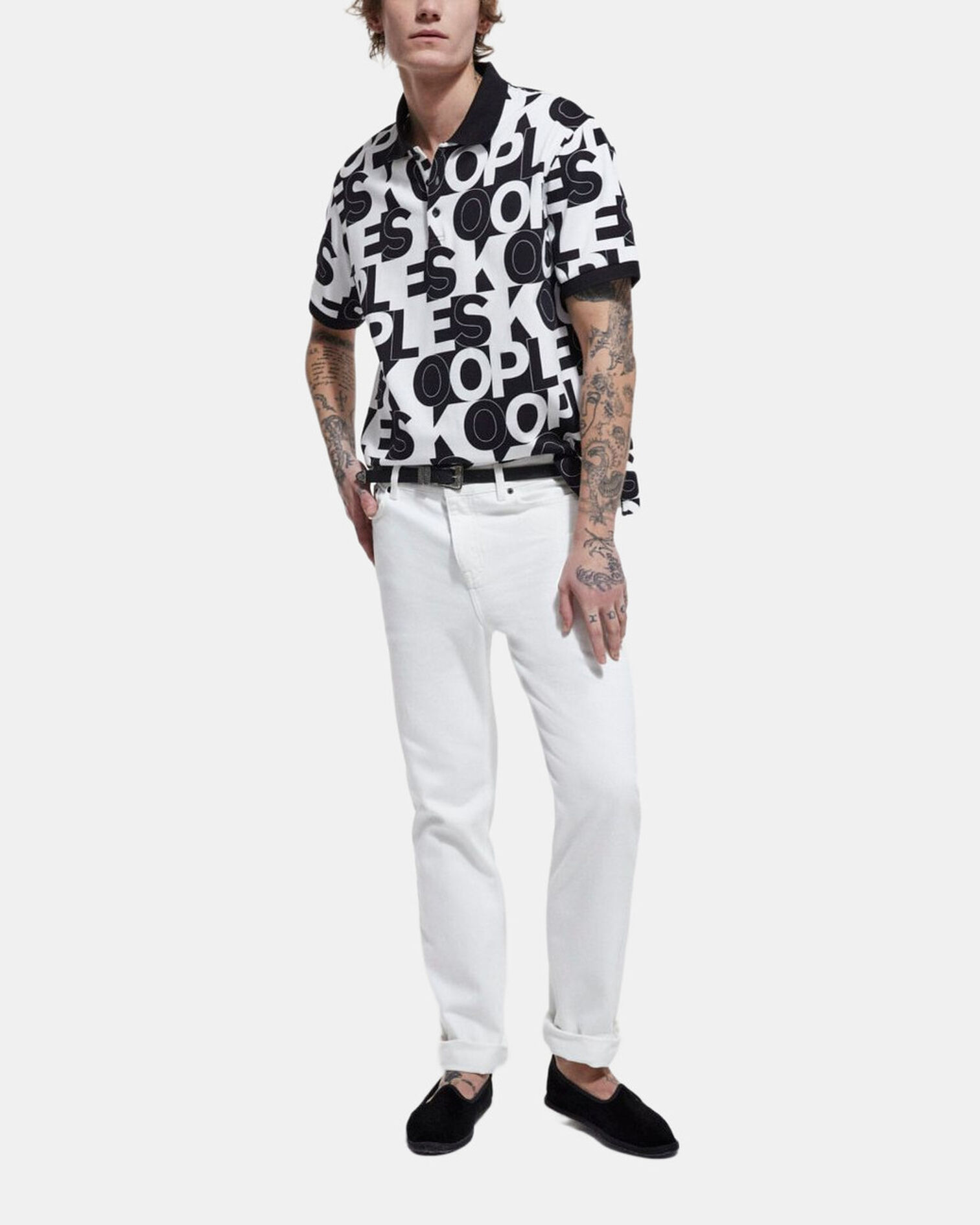 The Kooples logo polo, BLACK / WHITE, hi-res image number null