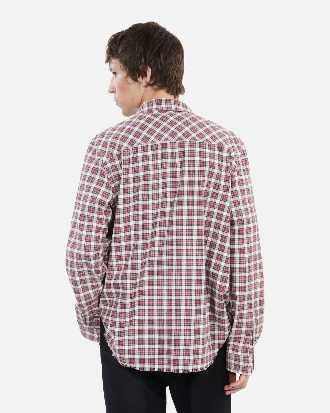 The Kooples HOMME BLACK ECRU RED chemise à carreaux