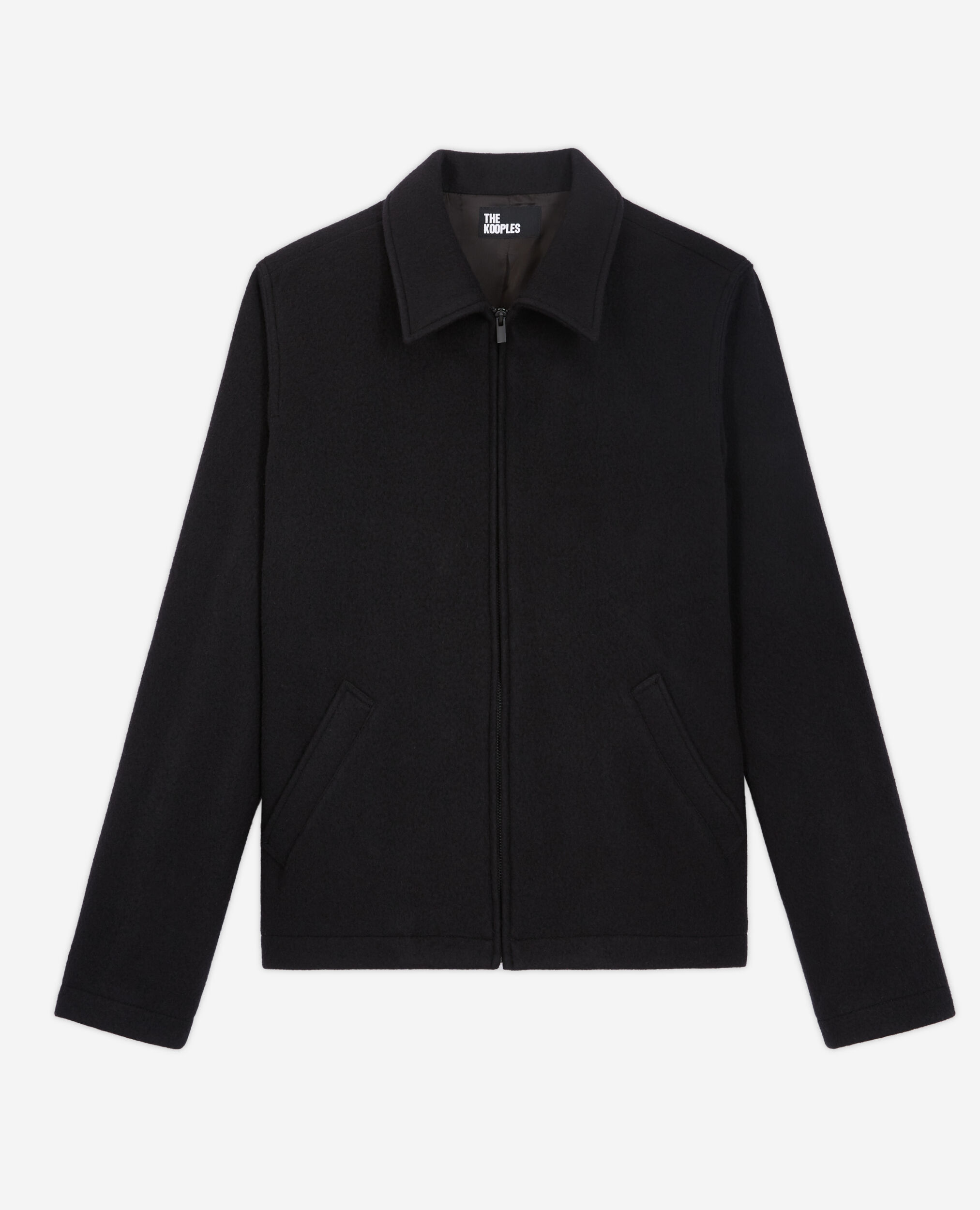 Black wool jacket, BLACK, hi-res image number null