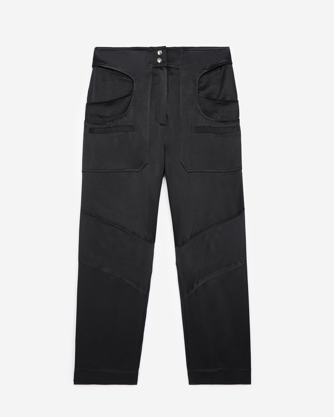 The Kooples FEMME BLACK pantalon type cargo à poches