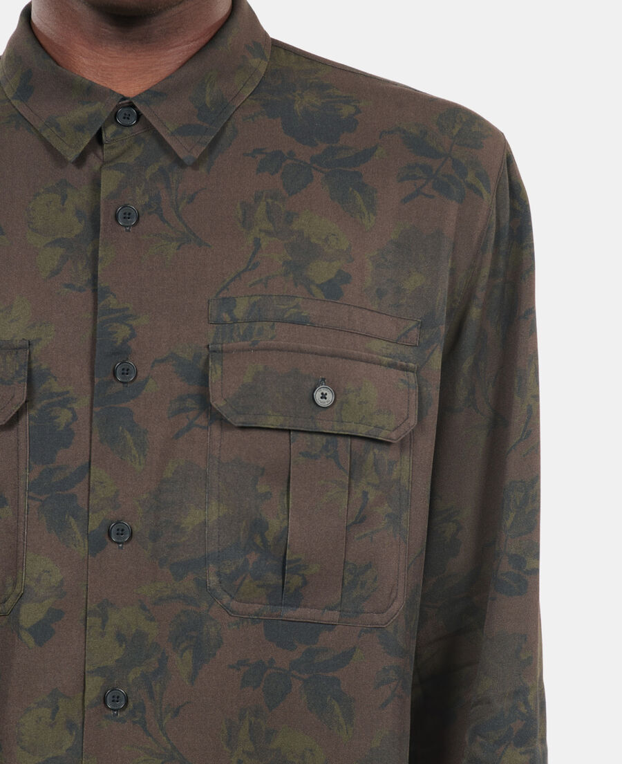 The Kooples H DARK BROWN floral print shirt
