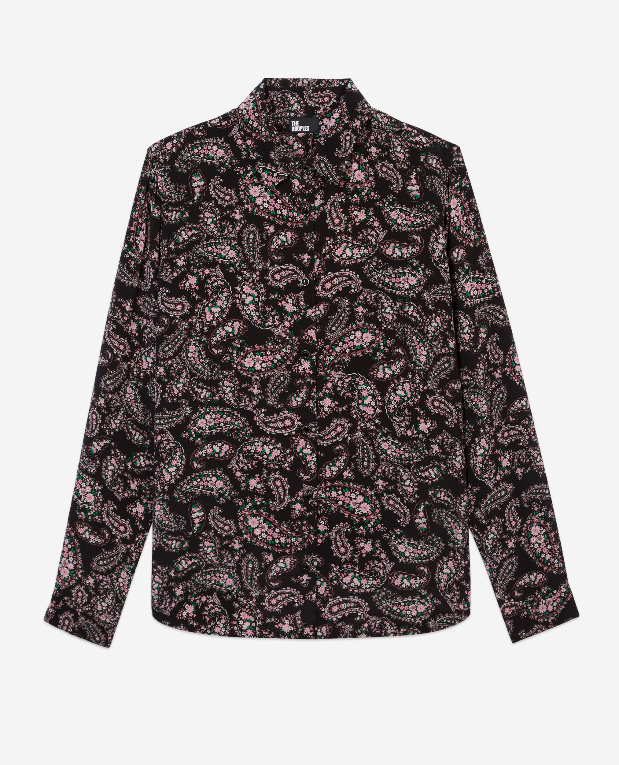 Printed shirt, BLACK / PINK, hi-res image number null