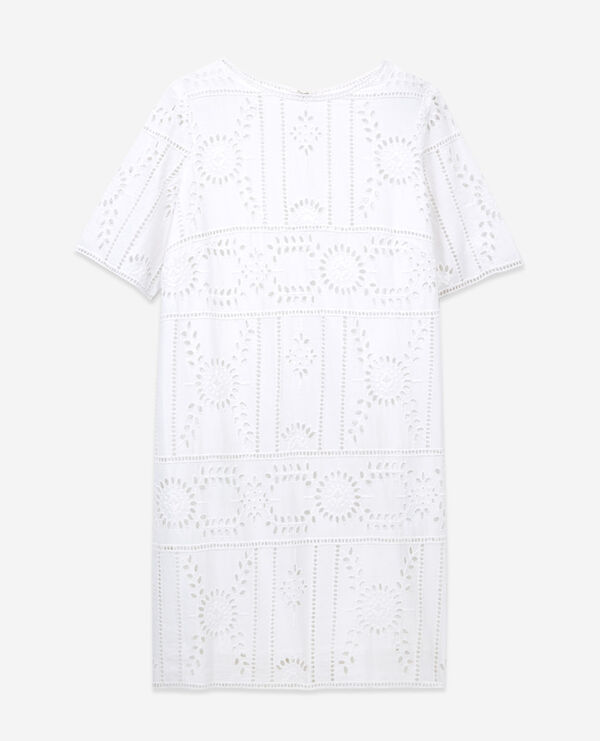 The Kooples DAMEN WHITE kurzes weißes kleid mit stickerei