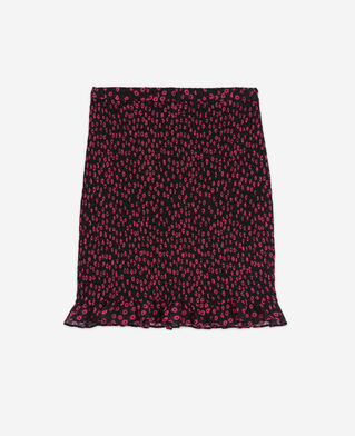 The Kooples WOMEN PINK short printed skirt