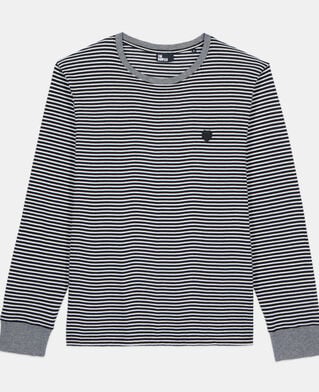 The Kooples H BLACK / WHITE striped long-sleeved t-shirt