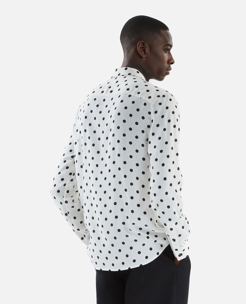 The Kooples HERREN WHITE / BLACK bedrucktes hemd mit weißen punkten