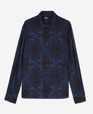 The Kooples HOMME BLUE chemise imprimée bleu