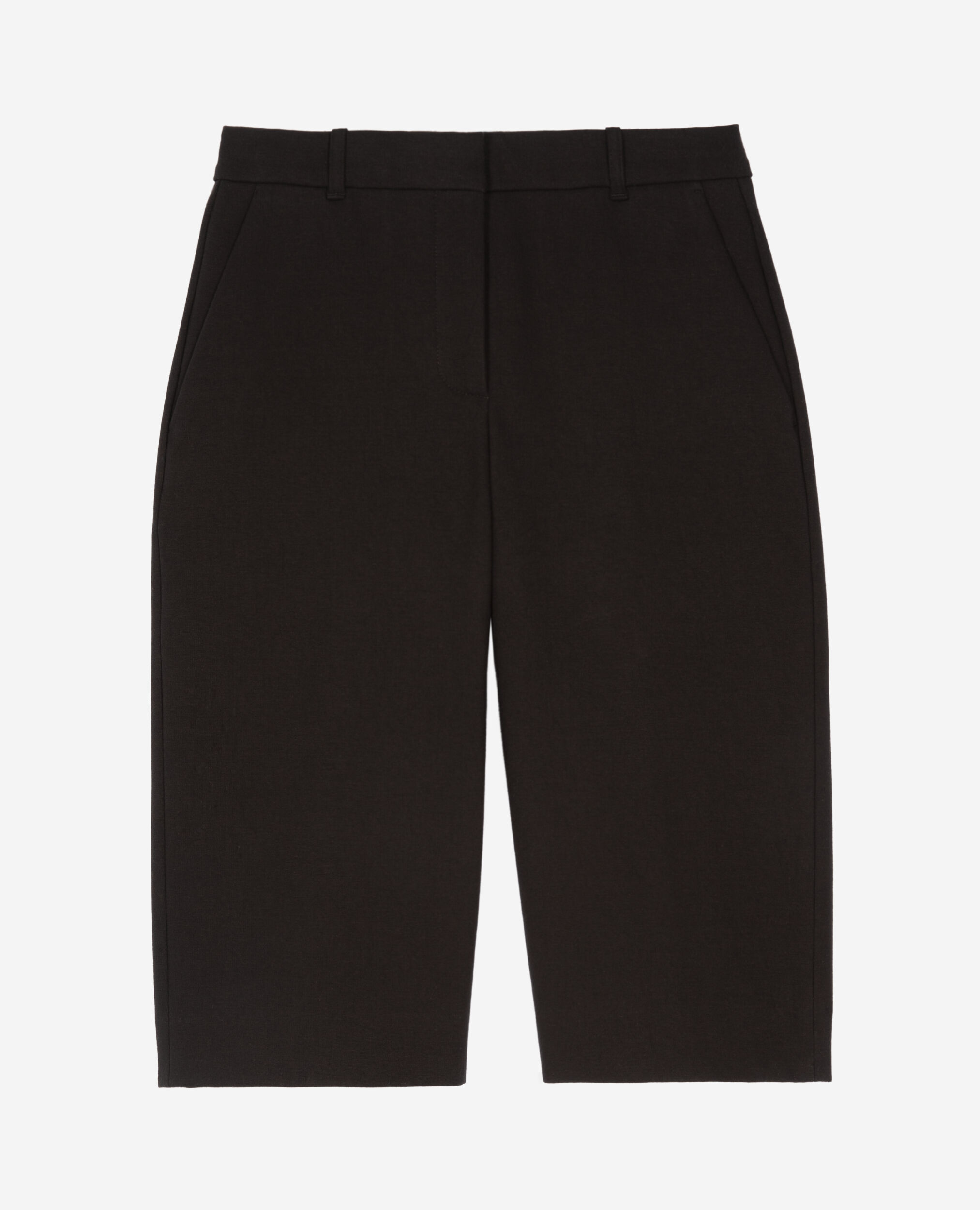 Schwarze Capri-Bermudashorts, BLACK, hi-res image number null
