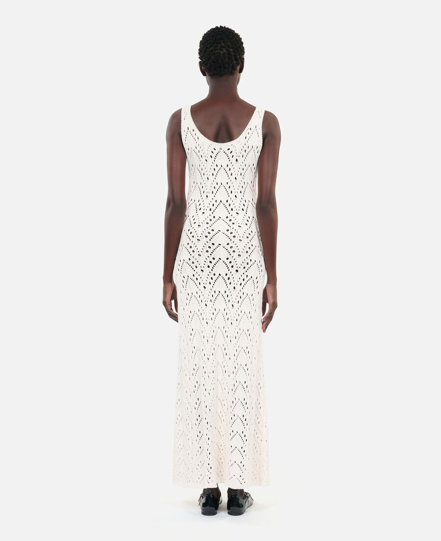 The Kooples DAMEN ECRU langes, ecrufarbenes strickkleid