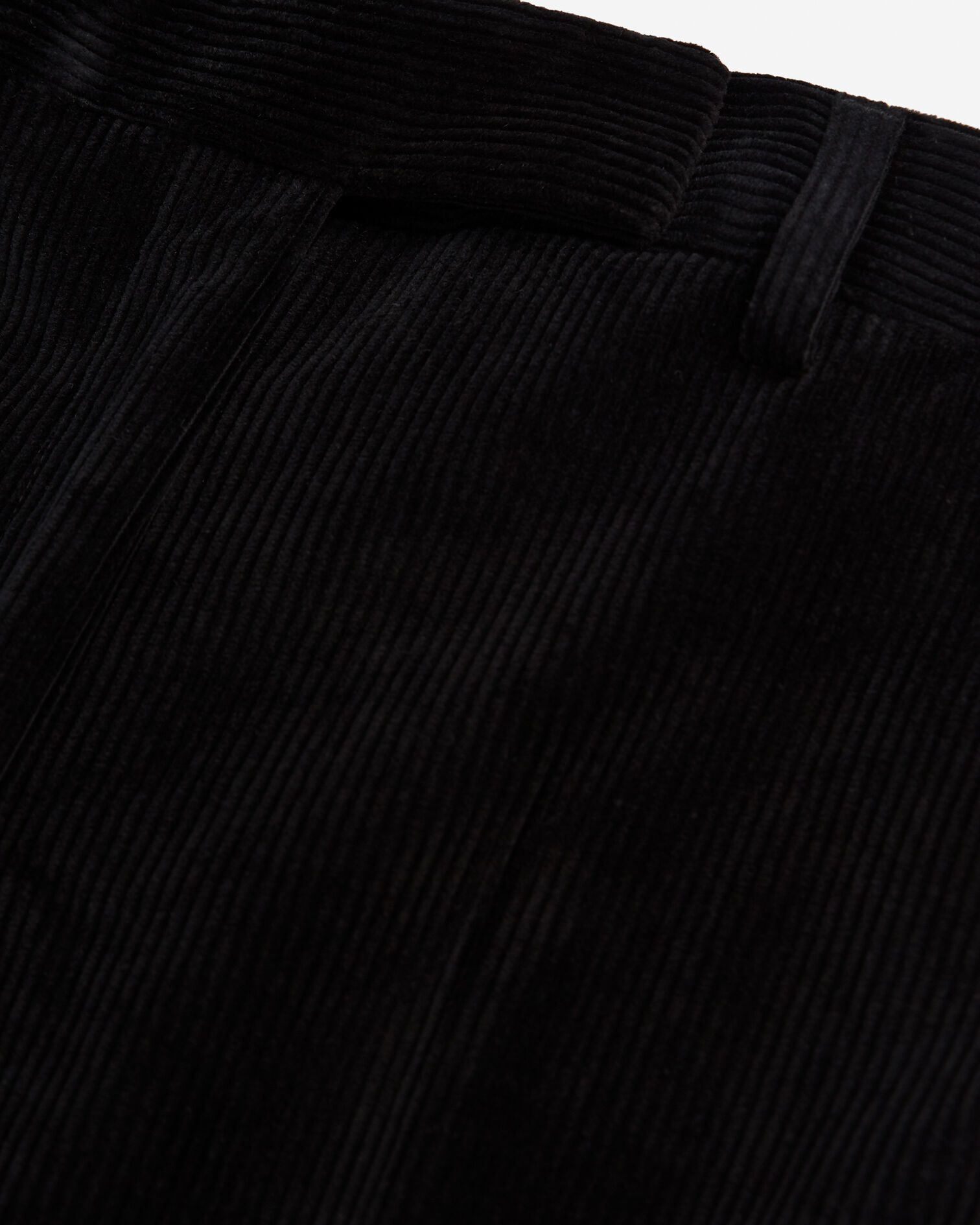 Loose-fitting black velvet pants, BLACK, hi-res image number null