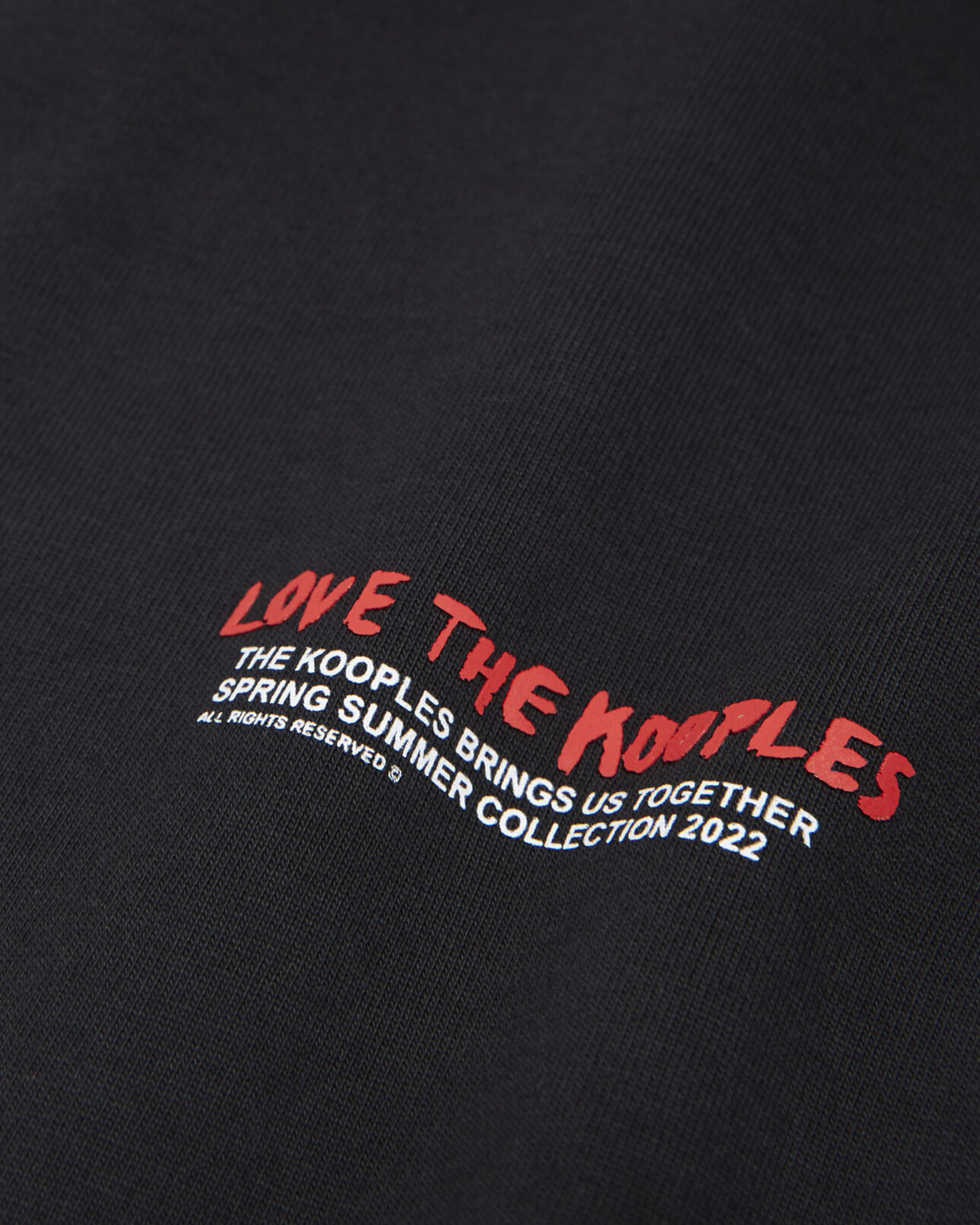 The Kooples MEN BLACK black cotton love the kooples t-shirt