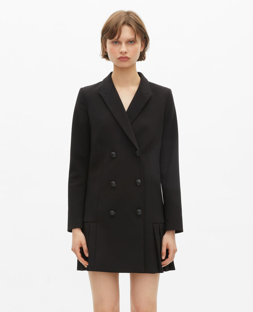 The Kooples FEMME BLACK robe tailleur courte noire