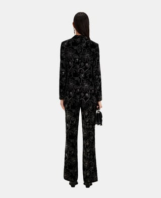 The Kooples FEMME BLACK veste tailleur en velours noire