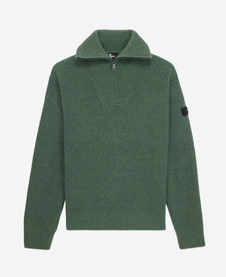 The Kooples HERREN FOREST grüner pullover aus wolle und alpaka