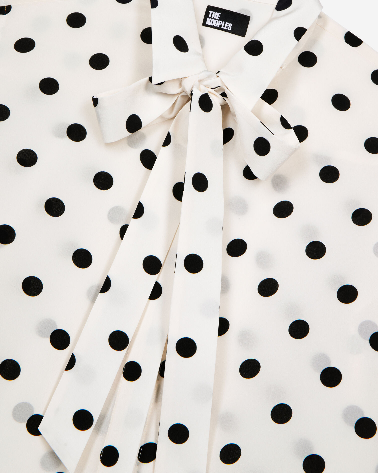 Chemise en soie à pois blanche, WHITE / BLACK, hi-res image number null