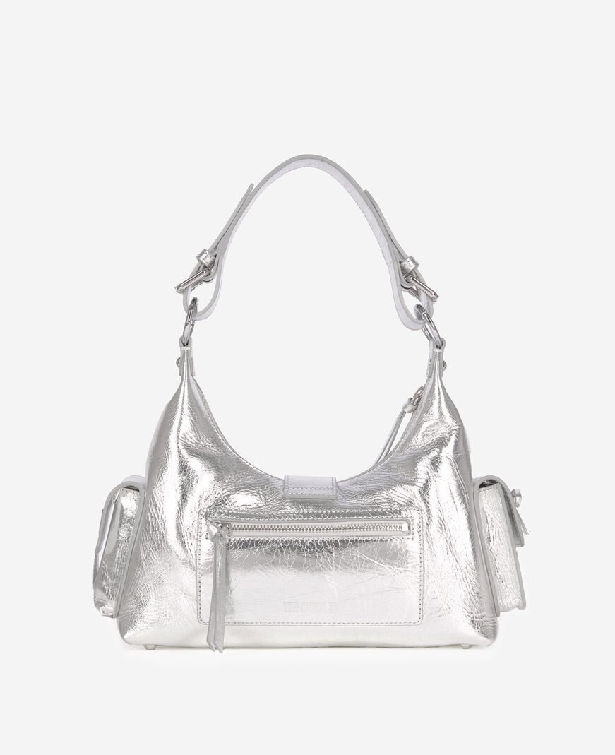 The Kooples MUJER SILVER bolso amelia de piel plateada