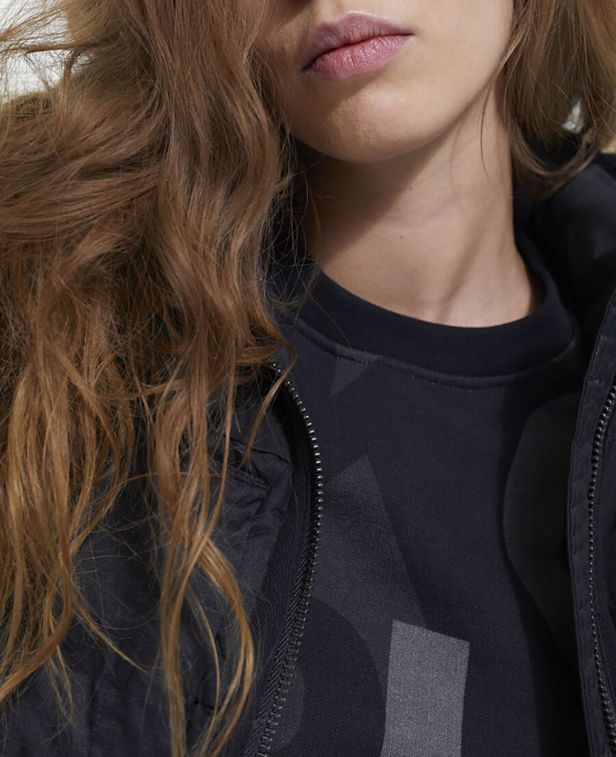 black down jacket with the kooples logo