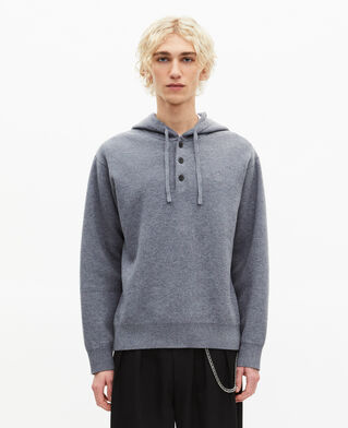 The Kooples H MIDDLE GREY MEL grey hoodie