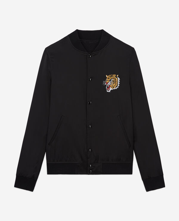blouson en laine sérigraphié
