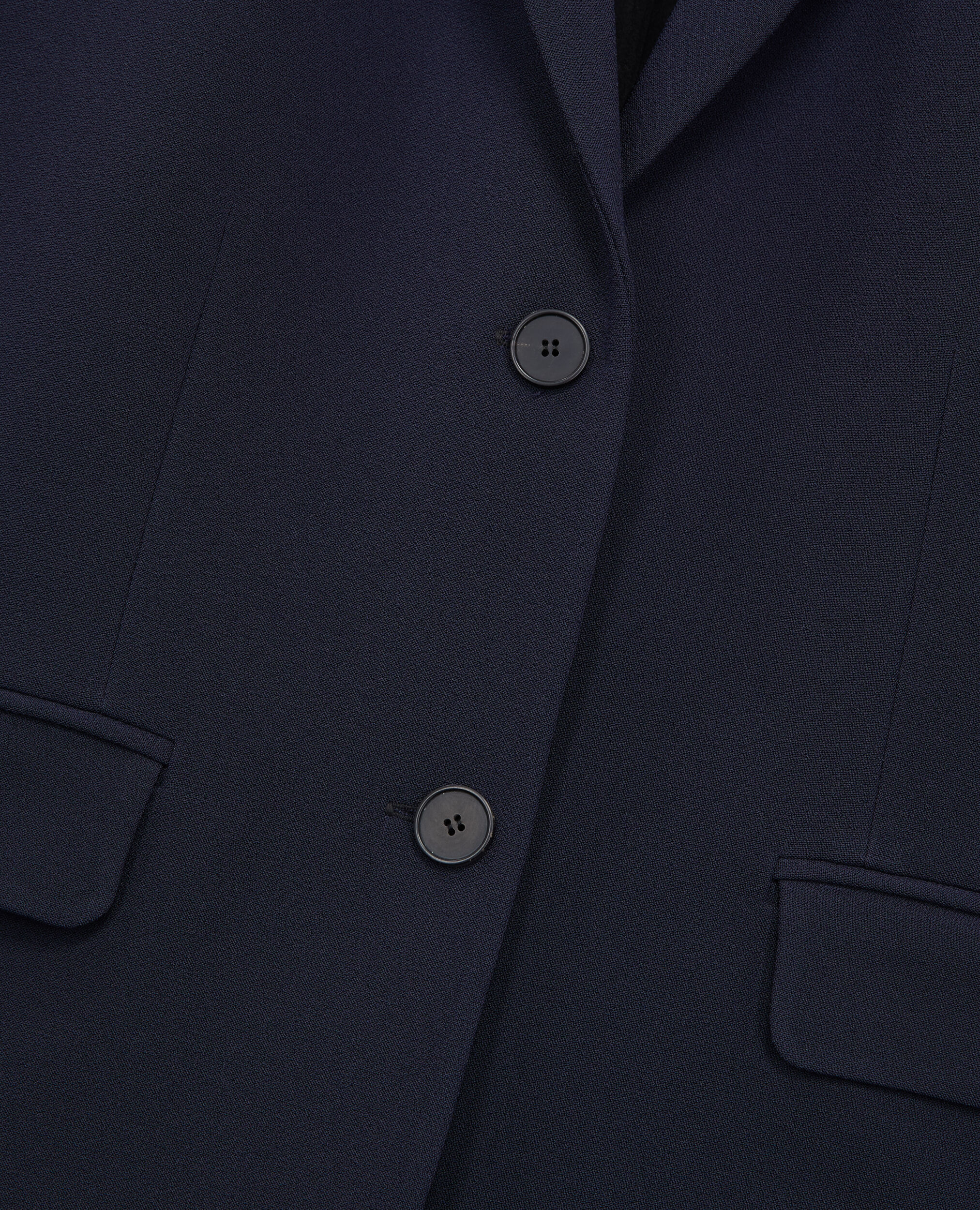 Navy blue crêpe suit jacket, DARK NAVY, hi-res image number null