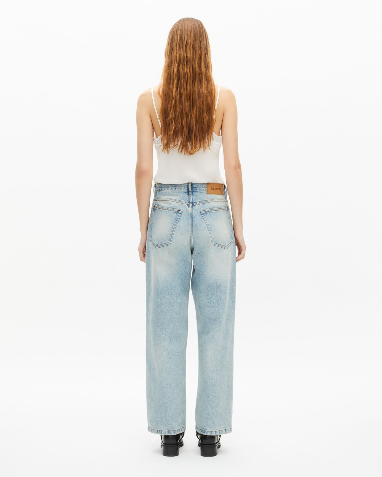 The Kooples F BLUE BLEACHED / NAVY light blue boyfriend jeans