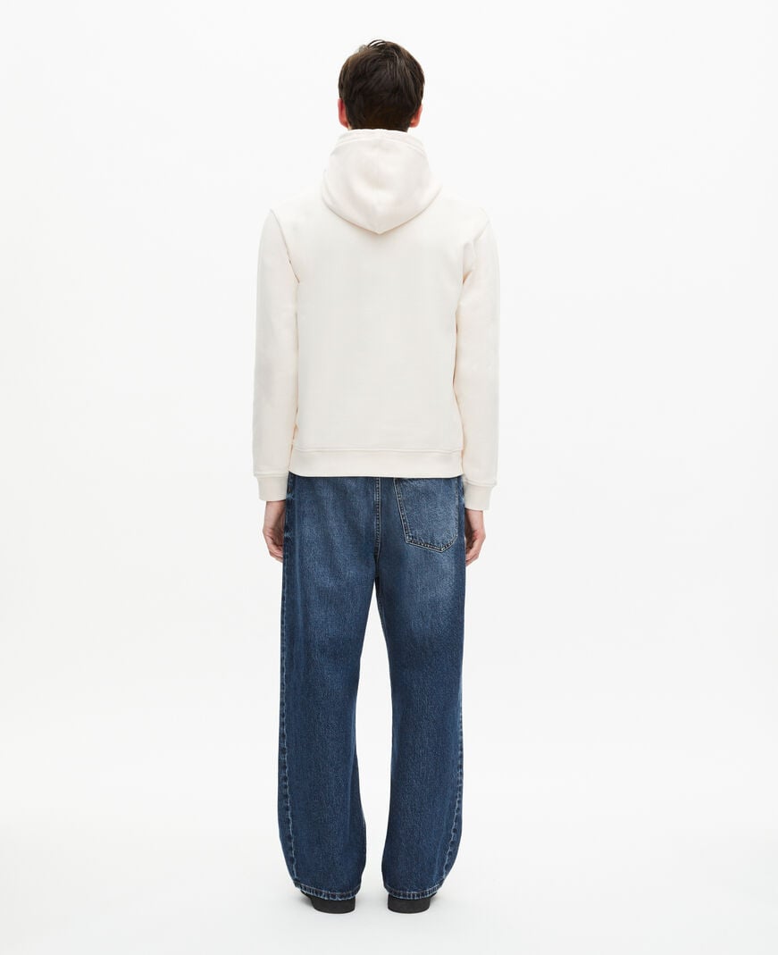 The Kooples H ECRU hooded sweatshirt with ecru screen print