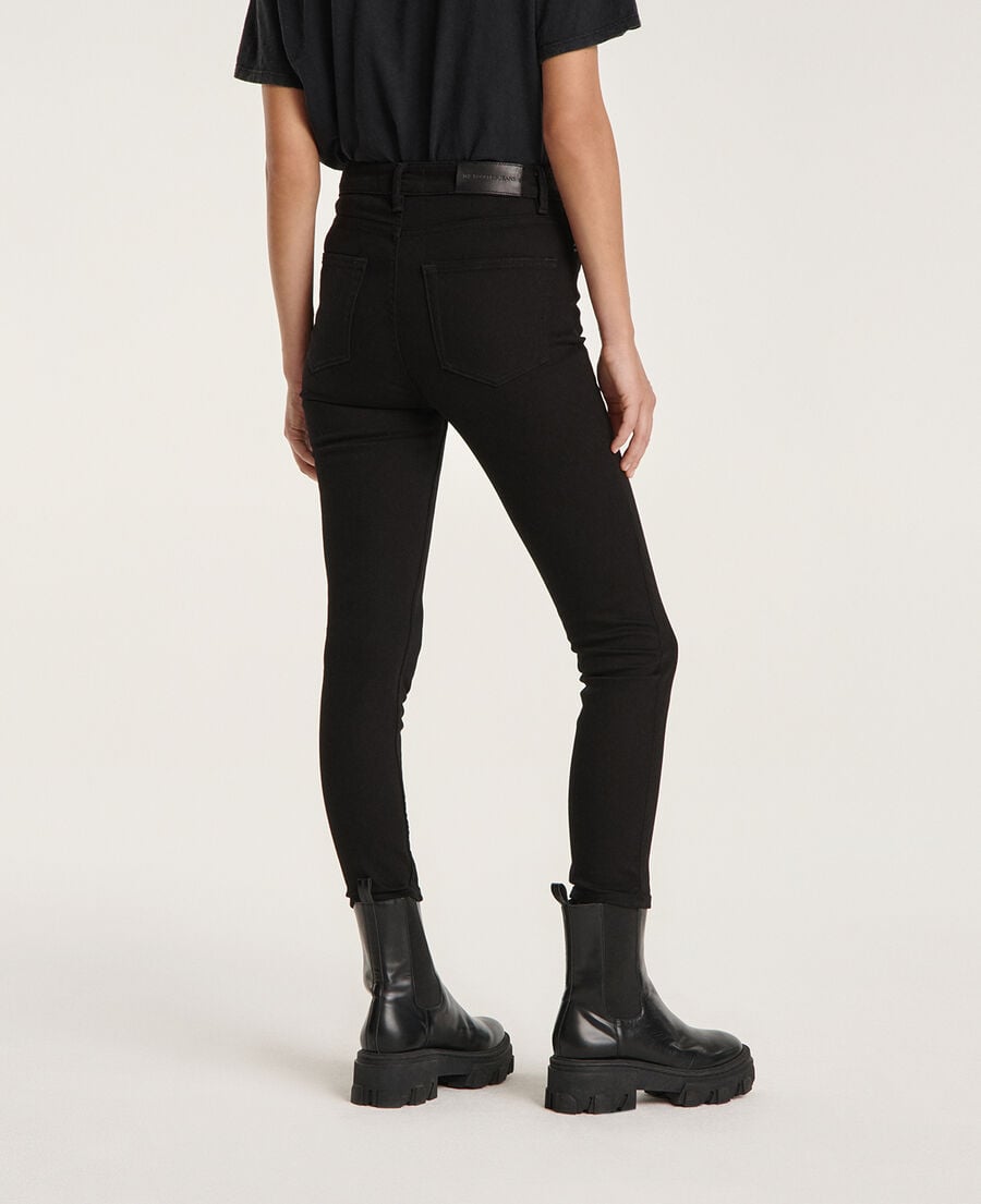 The Kooples FEMME BLACK jean noir boutons slim