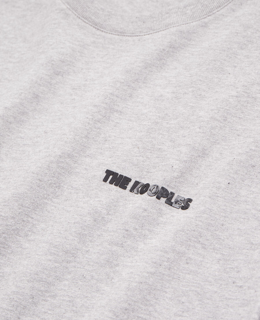t-shirt homme gris clair avec sérigraphie logo