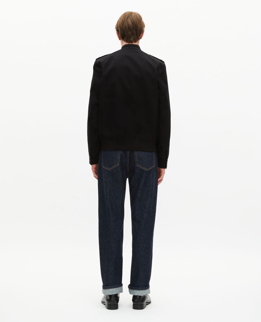 The Kooples MEN BLACK black cotton teddy jacket