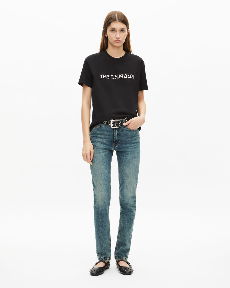 The Kooples MUJER BLACK camiseta mujer what is negra estrás