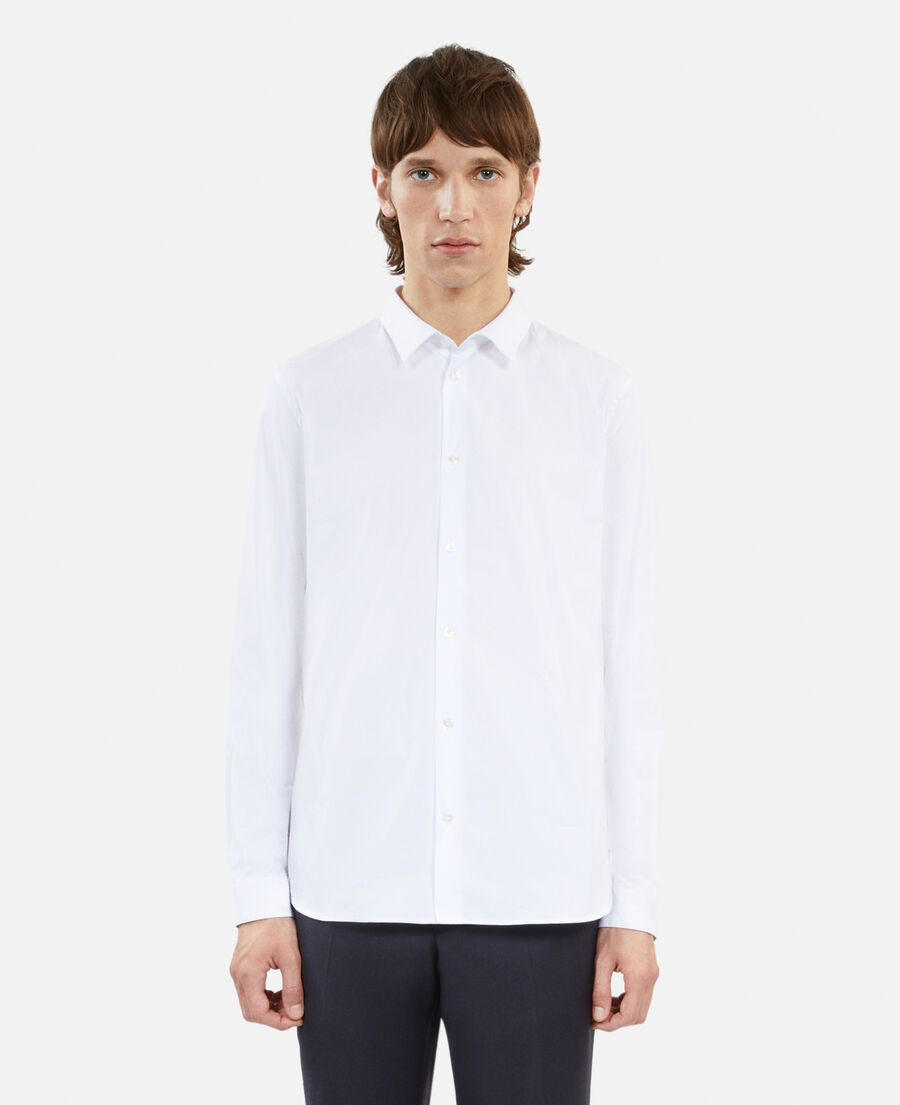 formal white poplin shirt